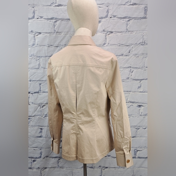 Brooks Brothers Women's Cargo Safari Jacket Stretch Cotton HQ Beige Size 10 US - Picture 6 of 12